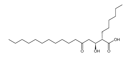 (2S,3S)-2-hexyl-3-hydroxy-5-oxohexadecanoic acid Structure