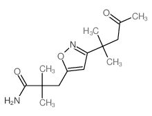 5-Isoxazolepropanamide,3-(1,1-dimethyl-3-oxobutyl)-a,a-dimethyl- structure