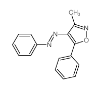 Isoxazole,3-methyl-5-phenyl-4-(2-phenyldiazenyl)- Structure