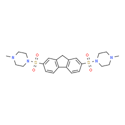 2,7-BIS(4-METHYLPIPERAZIN-1-YLSULFONYL)-9H-FLUORENE Structure