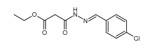 ethyl 3-(2-(4-chlorobenzylidene)hydrazinyl)-3-oxopropanoate结构式