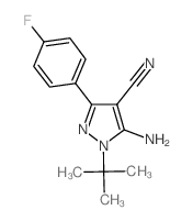 5-AMINO-1-(TERT-BUTYL)-3-(4-FLUOROPHENYL)-1H-PYRAZOLE-4-CARBONITRILE Structure