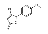 4-bromo-5-(4-methoxy-phenyl)-5H-furan-2-one结构式