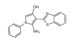5-amino-4-(1,3-benzothiazol-2-yl)-1-phenylpyrrol-3-ol Structure