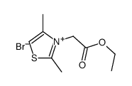 ethyl 2-(2,4-dimethyl-1,3-thiazol-3-ium-3-yl)acetate,bromide Structure