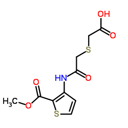 2-[(2-{[2-(methoxycarbonyl)-3-thienyl]amino}-2-oxoethyl)thio]acetic acid结构式