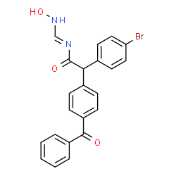 2-(4-BENZOYLPHENYL)-2-(4-BROMOPHENYL)-N-[(HYDROXYIMINO)METHYL]ACETAMIDE结构式