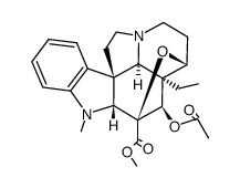 (2β,5α,12R,19α)-4β-Acetoxy-3β,6β-epoxy-1-methylaspidospermidine-3-carboxylic acid methyl ester Structure