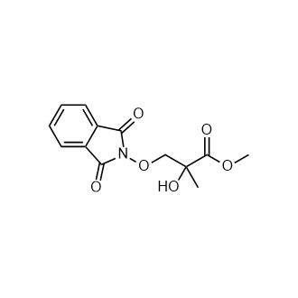 Methyl 3-((1,3-dioxoisoindolin-2-yl)oxy)-2-hydroxy-2-methylpropanoate structure