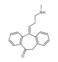 (E)-N-methyl-3-(10,11-dihydro-10-oxo-5H-dibenzo[a,d]cycloheptene)-Δ5,γ-propylamine结构式