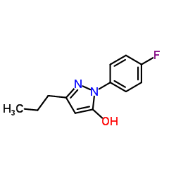 1-(4-Fluorophenyl)-3-propyl-1H-pyrazol-5-ol结构式