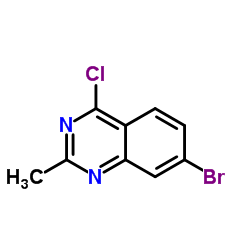 7-溴-4-氯-2-甲基喹唑啉结构式