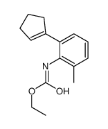 ethyl N-[2-(cyclopenten-1-yl)-6-methylphenyl]carbamate结构式