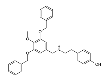 N-(3,5-dibenzyloxy-4-methoxy)benzyl-N-(4-hydroxyphenyl)ethylamine Structure