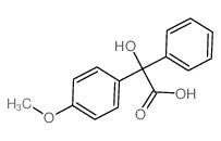 Benzeneacetic acid, a-hydroxy-4-methoxy-a-phenyl- Structure