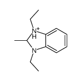 1,3-diethyl-2-methyl-1,2-dihydrobenzimidazol-1-ium结构式