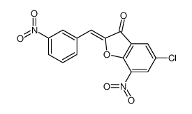 (2Z)-5-Chloro-7-nitro-2-(3-nitrobenzylidene)-1-benzofuran-3(2H)-o ne Structure