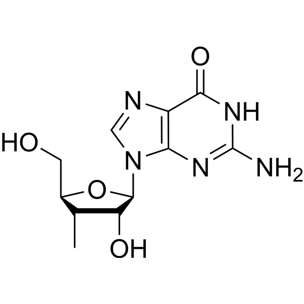 3’-Deoxy-3’-α-C-methylguanosine结构式