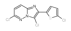 3,6-二氯-2-(5-氯-2-噻吩基)咪唑并[1,2-b]哒嗪结构式