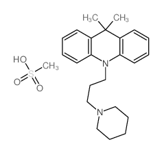 9,9-dimethyl-10-[3-(1-piperidyl)propyl]acridine; methanesulfonic acid结构式