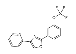 4-pyridin-2-yl-2-[3-(trifluoromethoxy)phenyl]-1,3-oxazole结构式