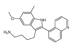 4-(5-methoxy-7-methyl-2-quinolin-5-yl-1H-indol-3-yl)butan-1-amine Structure