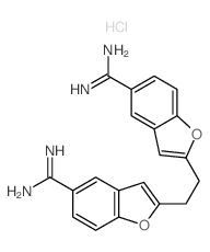 2-[2-(5-carbamimidoyl-1-benzofuran-2-yl)ethyl]-1-benzofuran-5-carboximidamide,hydrochloride结构式