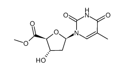 thymidine-5'-carboxylic acid methyl ester Structure