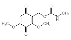 2,5-Cyclohexadiene-1,4-dione,3,5-dimethoxy-2-[[[(methylamino)carbonyl]oxy]methyl]- Structure