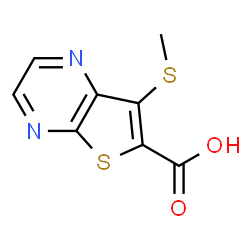 Thieno[2,3-b]pyrazine-6-carboxylic acid,7-(methylthio)- Structure