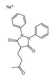 sodium,4-(3-oxobutyl)-1,2-diphenylpyrazolidin-4-ide-3,5-dione结构式