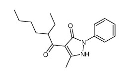 4-(2-ethylhexanoyl)-5-methyl-2-phenyl-1H-pyrazol-3-one Structure