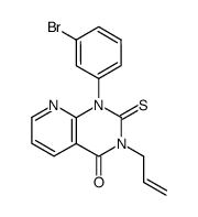3-allyl-1-(3-bromo-phenyl)-2-thioxo-2,3-dihydro-1H-pyrido[2,3-d]pyrimidin-4-one结构式