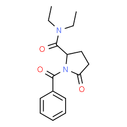 ()-1-benzoyl-N,N-diethyl-5-oxopyrrolidine-2-carboxamide Structure