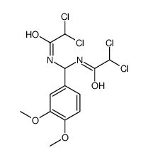 2,2-dichloro-N-[[(2,2-dichloroacetyl)amino]-(3,4-dimethoxyphenyl)methyl]acetamide结构式