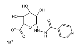 sodium,(2S,3S,4S,5R,6R)-3,4,5-trihydroxy-6-[2-(pyridine-4-carbonyl)hydrazinyl]oxane-2-carboxylate结构式