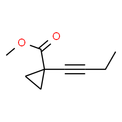 Cyclopropanecarboxylic acid, 1-(1-butynyl)-, methyl ester (9CI) structure