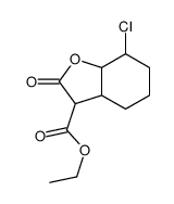 ethyl 7-chloro-2-oxo-3a,4,5,6,7,7a-hexahydro-3H-1-benzofuran-3-carboxylate结构式