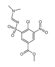 3-nitro-4-chloro-5-N,N-dimethylaminomethylene-aminosulfonyl benzoic acid methyl ester Structure