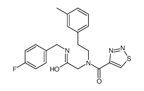 1,2,3-Thiadiazole-4-carboxamide,N-[2-[[(4-fluorophenyl)methyl]amino]-2-oxoethyl]-N-[2-(3-methylphenyl)ethyl]-(9CI) picture