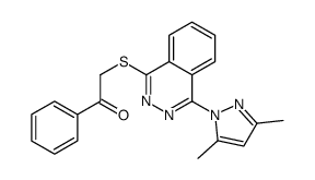 Ethanone, 2-[[4-(3,5-dimethyl-1H-pyrazol-1-yl)-1-phthalazinyl]thio]-1-phenyl- (9CI)结构式