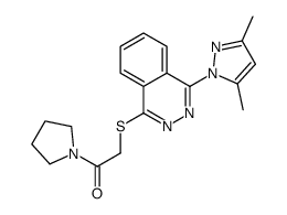 Pyrrolidine, 1-[[[4-(3,5-dimethyl-1H-pyrazol-1-yl)-1-phthalazinyl]thio]acetyl]- (9CI)结构式