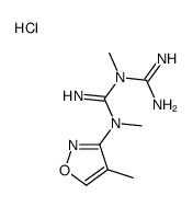 1-carbamimidoyl-1,3-dimethyl-3-(4-methyl-1,2-oxazol-3-yl)guanidine,hydrochloride Structure