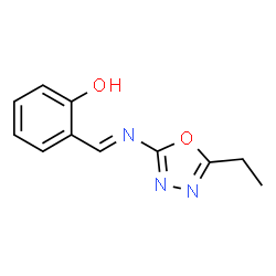 Phenol, 2-[[(5-ethyl-1,3,4-oxadiazol-2-yl)imino]methyl]- (9CI) Structure