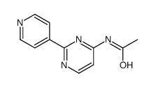 N-(2-pyridin-4-ylpyrimidin-4-yl)acetamide结构式