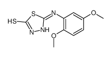 5-(2,5-dimethoxyanilino)-3H-1,3,4-thiadiazole-2-thione结构式