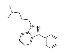 N,N-dimethyl-3-(3-phenylindazol-1-yl)propan-1-amine结构式