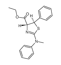 2-(N-methyl-anilino)-5t-phenyl-4,5-dihydro-thiazole-4r-carboxylic acid ethyl ester Structure