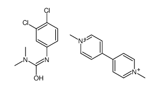 3-(3,4-dichlorophenyl)-1,1-dimethylurea,1-methyl-4-(1-methylpyridin-1-ium-4-yl)pyridin-1-ium Structure