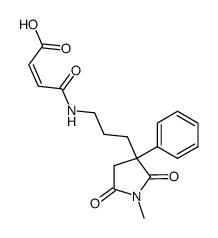 (Z)-3-[3-(1-Methyl-2,5-dioxo-3-phenyl-pyrrolidin-3-yl)-propylcarbamoyl]-acrylic acid Structure